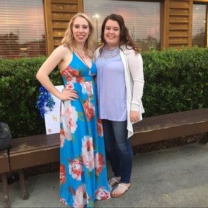 Flower print maxi dress